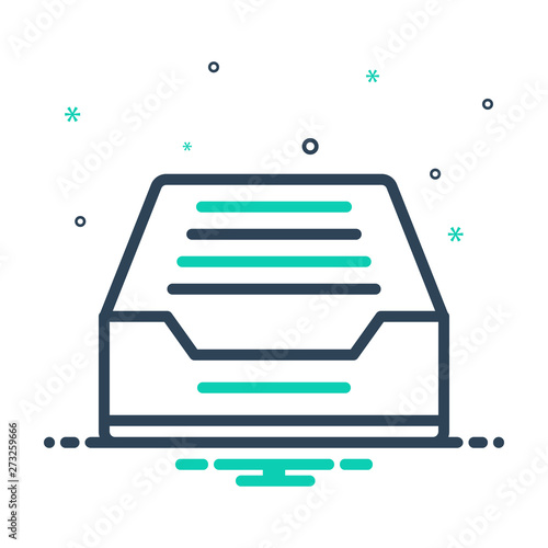 mix icon for mailbox tray