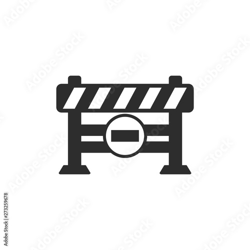 Roadblock icon vector image on white background. under construction logo template