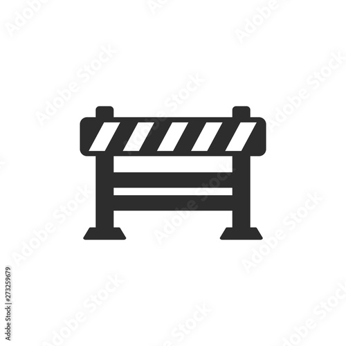 Roadblock icon vector image on white background. under construction logo template