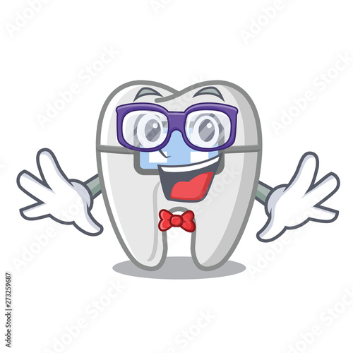 Geek braces isolated with in the cartoon