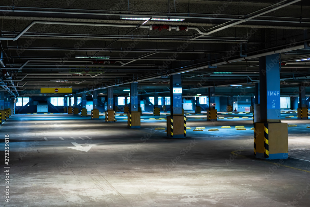 underground empty car park garage underground empty car park garage