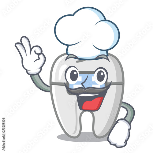 Chef braces isolated with in the cartoon