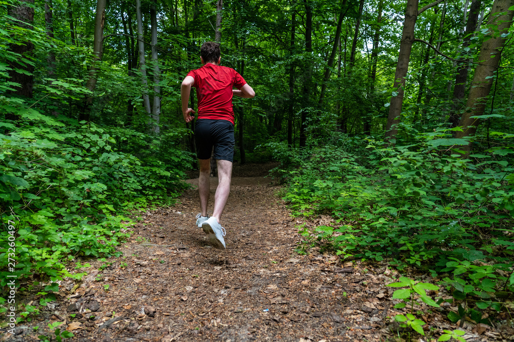 Healthy lifestyle - young man running Healthy lifestyle - young man running