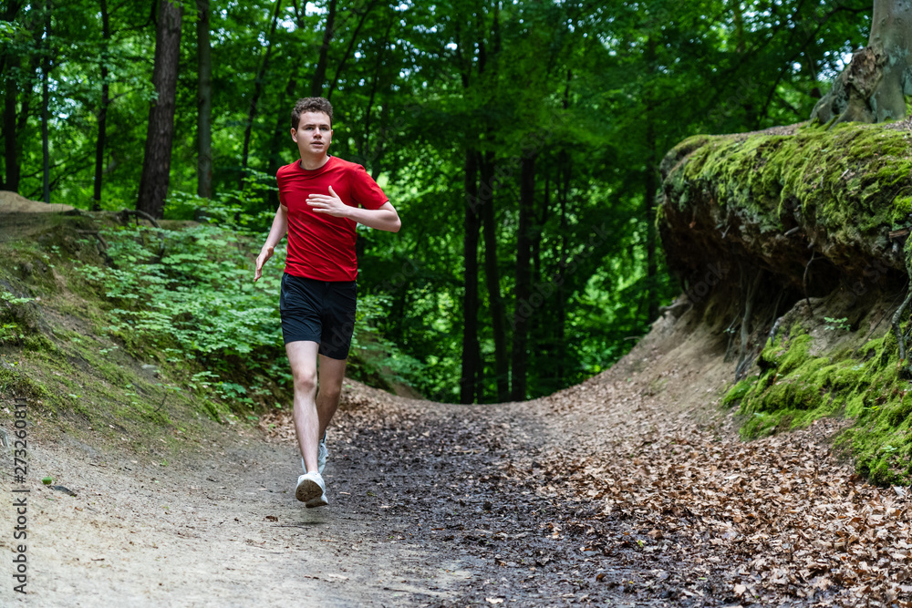 Healthy lifestyle - young man running Healthy lifestyle - young man running