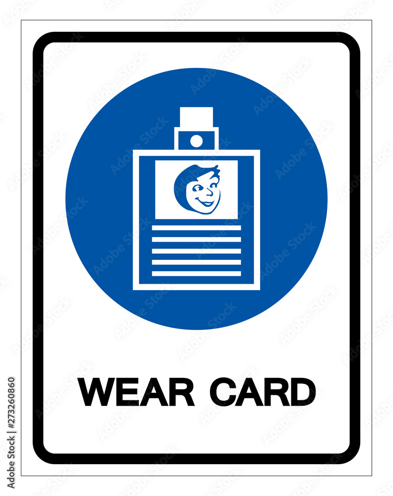 Wear Card Symbol Sign, Vector Illustration, Isolate On White Background Label. EPS10 Wear Card Symbol Sign, Vector Illustration, Isolate On White Background Label. EPS10