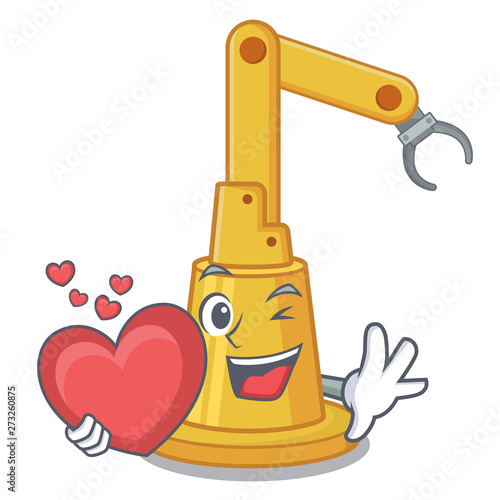 With heart assembly automation machine in character table