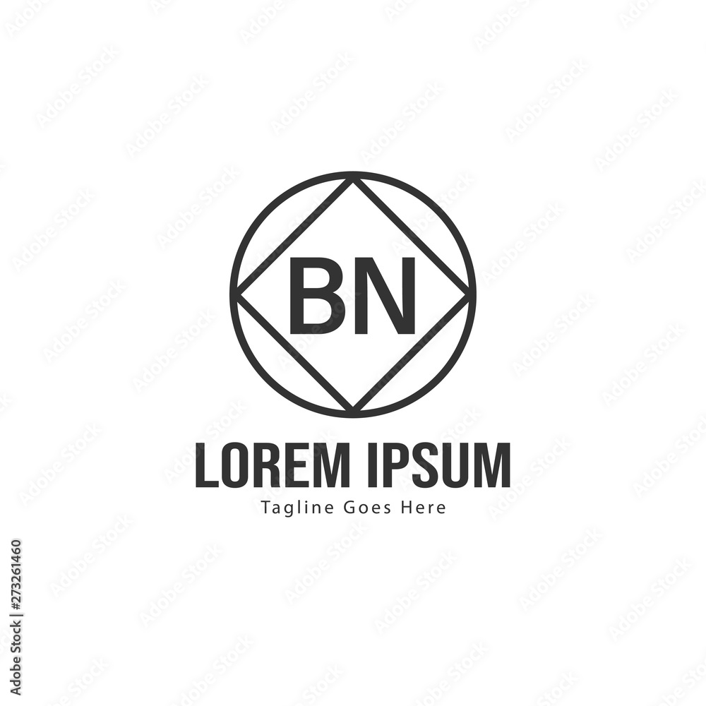 BN Letter Logo Design. Creative Modern BN Letters Icon Illustration BN Letter Logo Design. Creative Modern BN Letters Icon Illustration