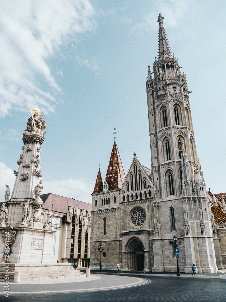 Matthias Church, Budapest, Hungary, blue sky