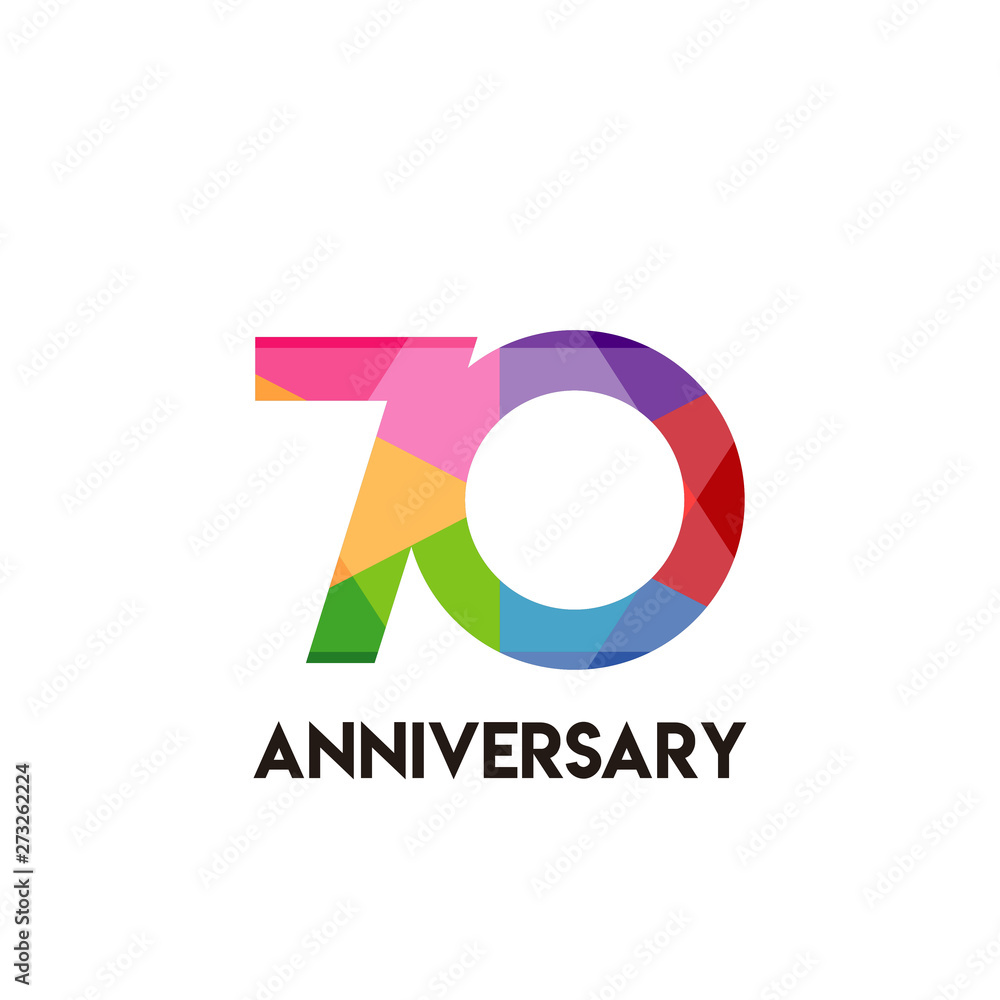 70 Year Anniversary Simple Vector Template Design Illustration 70 Year Anniversary Simple Vector Template Design Illustration