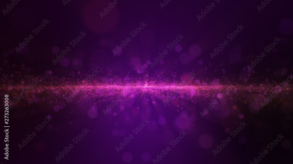 Glow purple dust particale glitter sparks abstract background for celebration with light beam and shine in center. Glow purple dust particale glitter sparks abstract background for celebration with light beam and shine in center.