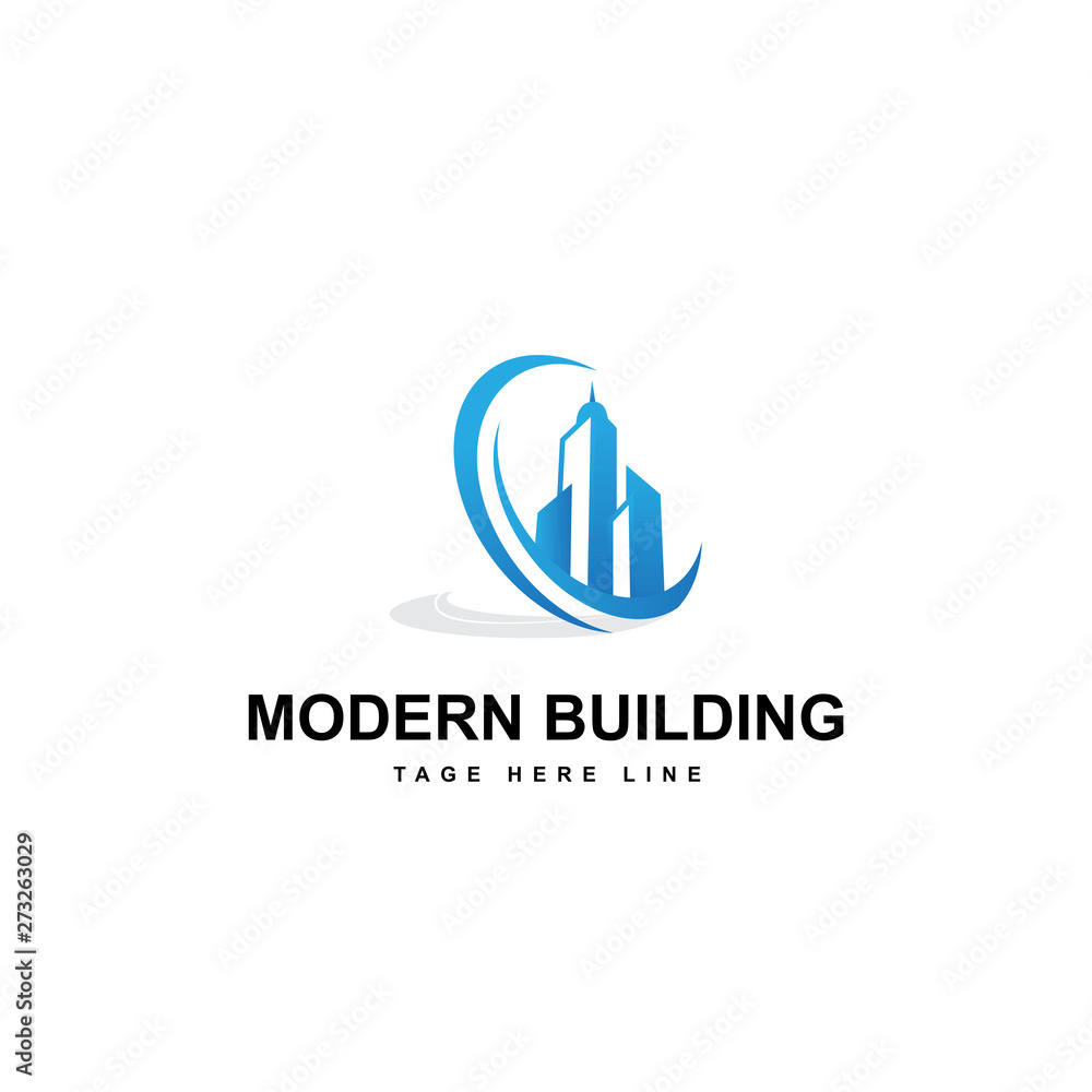 modern building cool logo template modern building cool logo template
