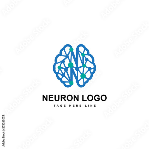 neuron blue logo template