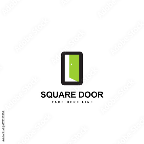 square door logo template