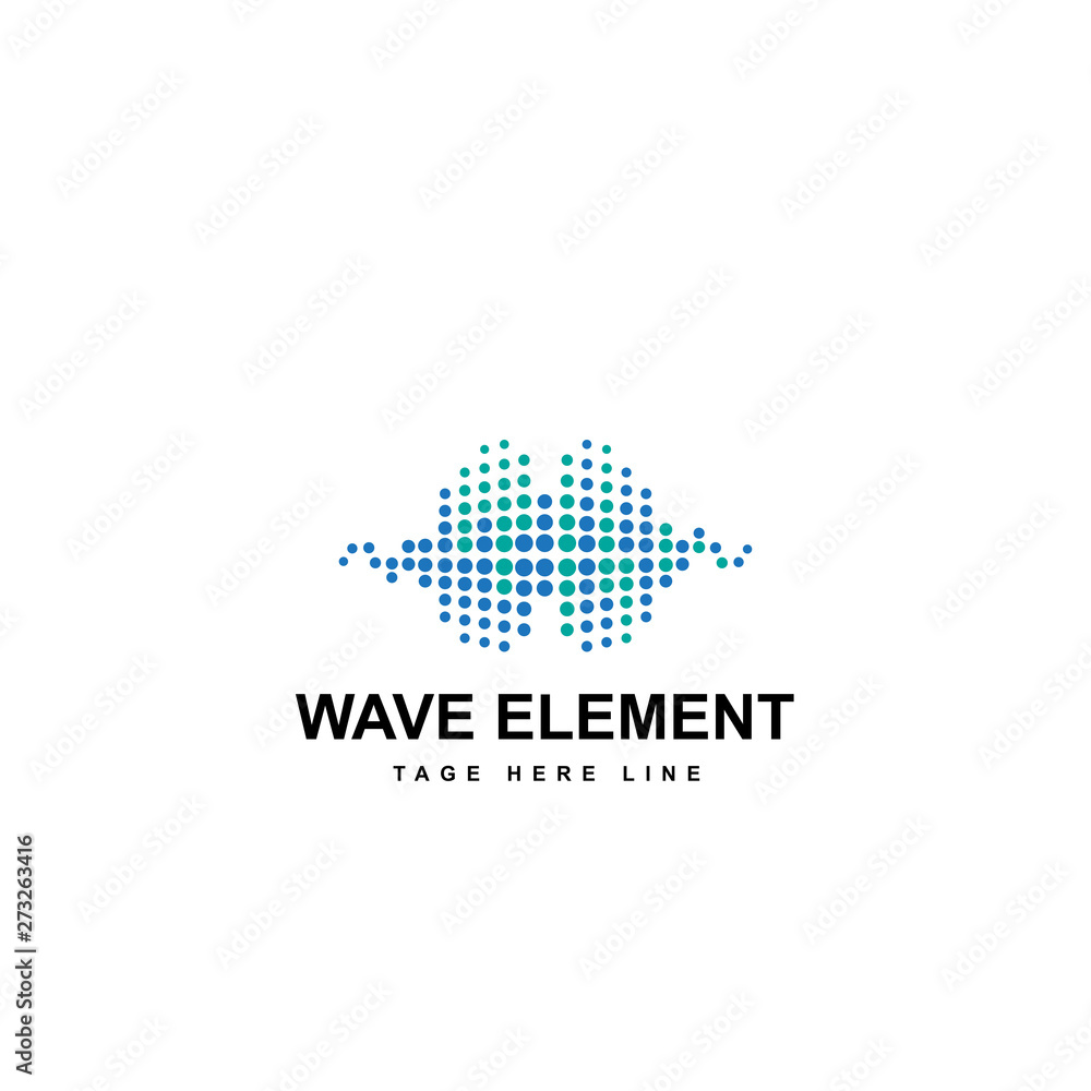 Fototapeta premium wave element logo template