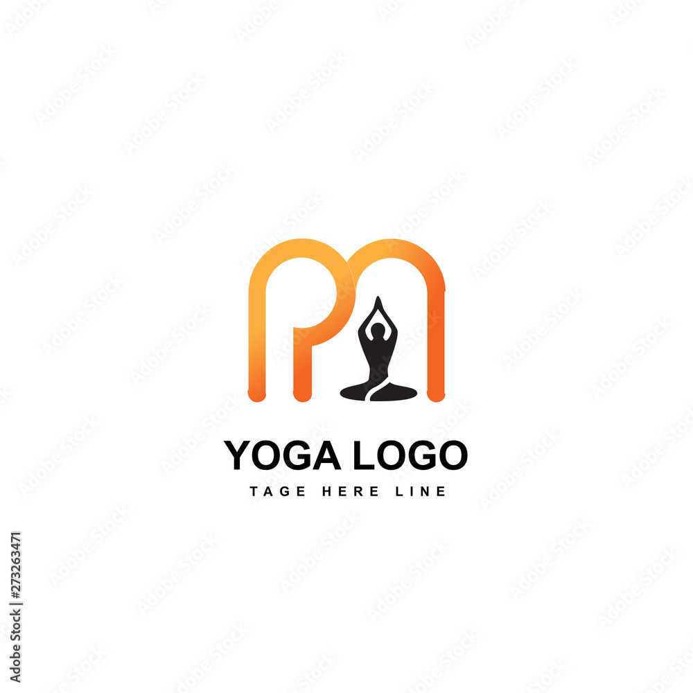 yoga logo template yoga logo template
