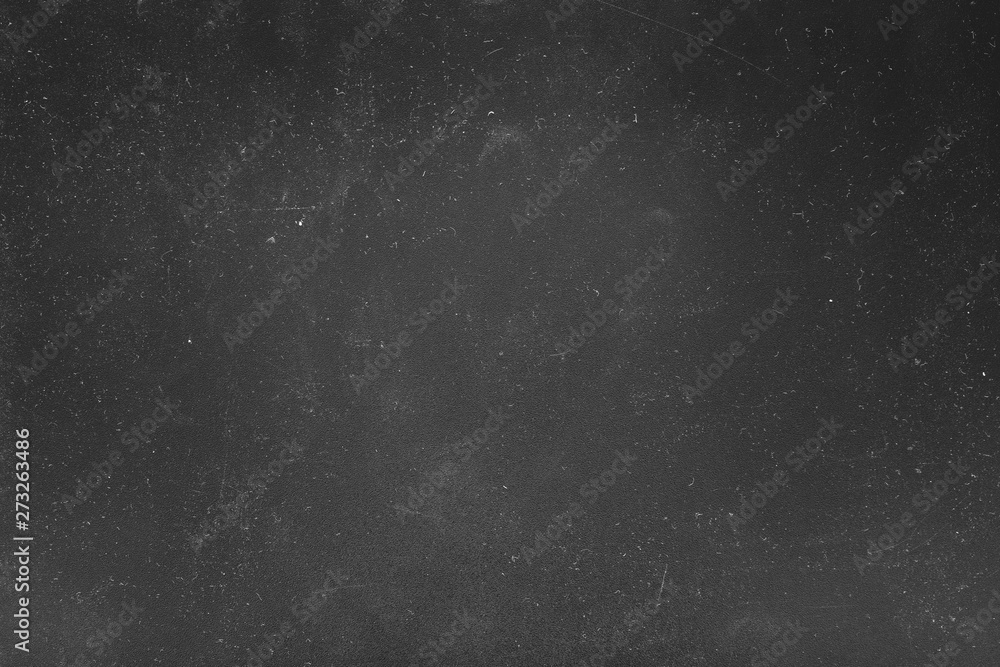 Dust and scratches design. Black abstract background. White lights effect. Copy space.