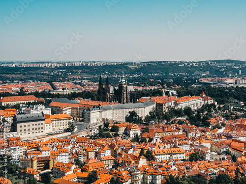 Prague Castle from Petřín Lookout Tower