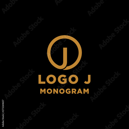 luxury initial j logo design vector icon element isolated