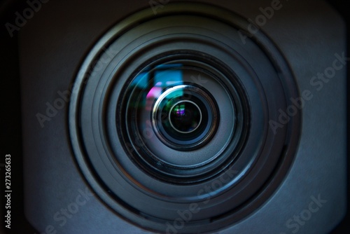 video camera lens close up © Djordje