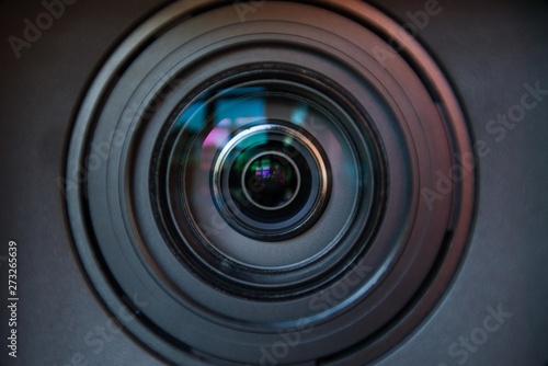 close up image of camera lens