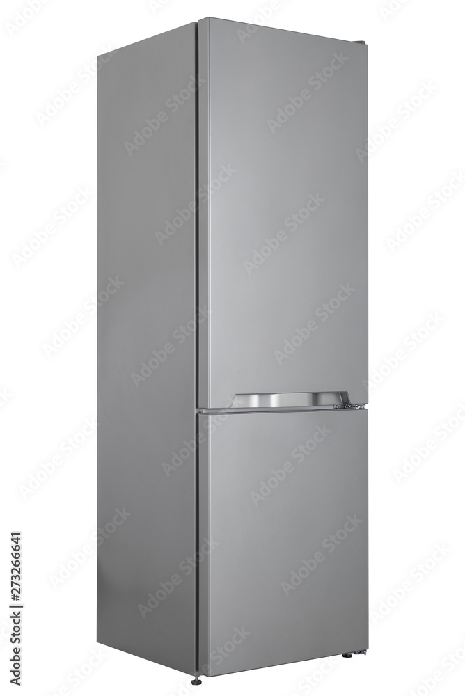 Refrigerator Isolated on White Background. Modern Kitchen and Domestic Major Appliances Refrigerator Isolated on White Background. Modern Kitchen and Domestic Major Appliances