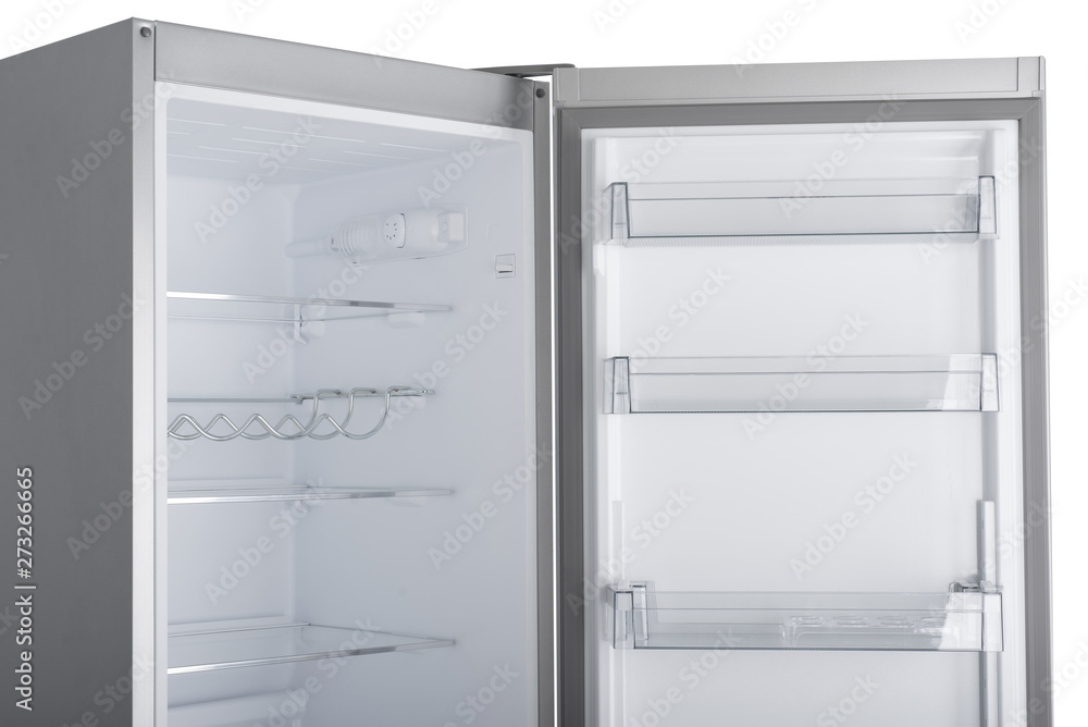 Refrigerator Isolated on White Background. Modern Kitchen and Domestic Major Appliances Refrigerator Isolated on White Background. Modern Kitchen and Domestic Major Appliances