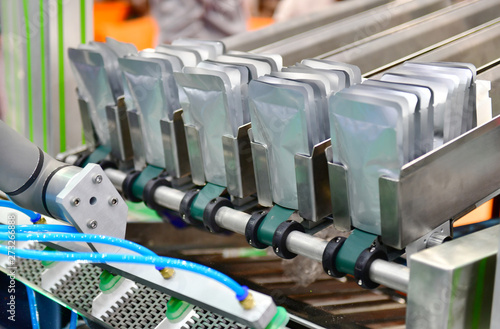 Aluminium Foil Bag Packaging at Industrial Modern machine for packaging line