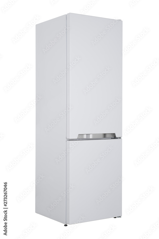 Refrigerator Isolated on White Background. Modern Kitchen and Domestic Major Appliances Refrigerator Isolated on White Background. Modern Kitchen and Domestic Major Appliances