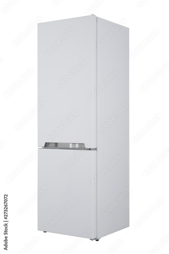 Refrigerator Isolated on White Background. Modern Kitchen and Domestic Major Appliances Refrigerator Isolated on White Background. Modern Kitchen and Domestic Major Appliances