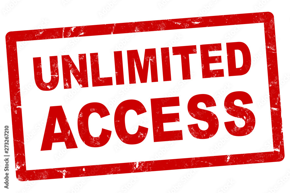 nlsb494 NewLongStampBanner nlsb - english text - Unlimited Access: stamp / single / red / template - new-version - xxl e7807