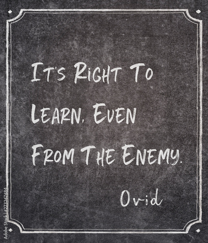right to learn Ovid quote