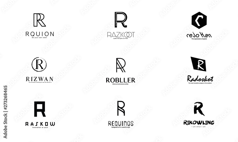 Naklejka premium R Letter Alphabetic Logos 2
