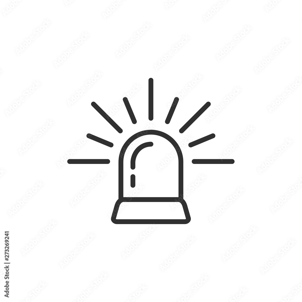 Siren line icon vector, outline icon style. siren logo design illustration Siren line icon vector, outline icon style. siren logo design illustration