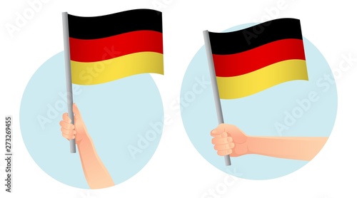 Germany flag in hand icon