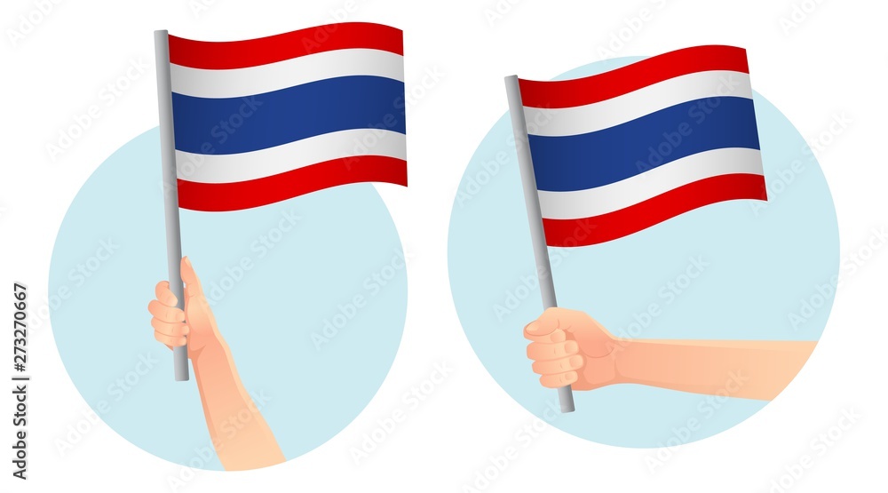 Thailand flag in hand icon