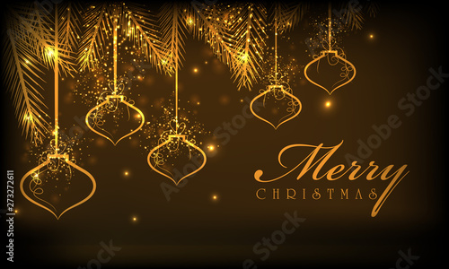 Concept of greeting card, poster and banner for Christmas.