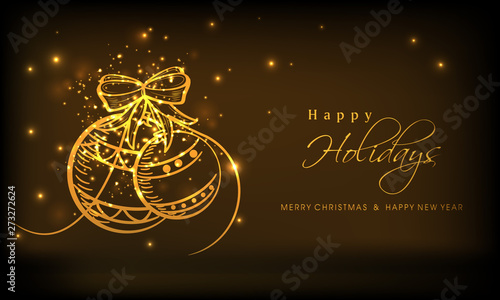Concept of greeting card, poster and banner for Christmas.