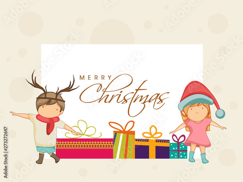 Poster, banner and card for Merry Christmas.