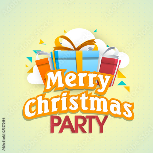 Poster and banner for Christmas party.