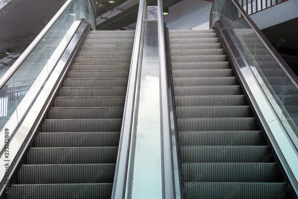 Empty Escalator in Office Building