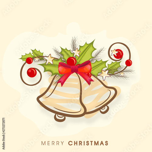 Celebration of Christmas Day with jingle bells.