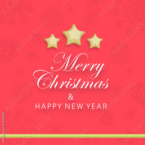Poster, banner and card for Merry Christmas.