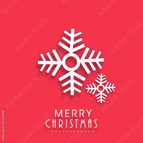 Poster and banner for Merry Christmas with snowflake.