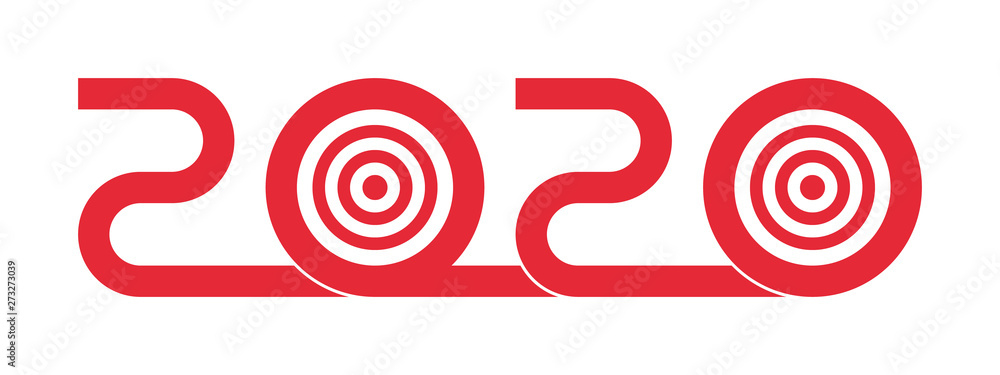 2020, new year - new goals, motivation vector concept 2020, new year - new goals, motivation vector concept