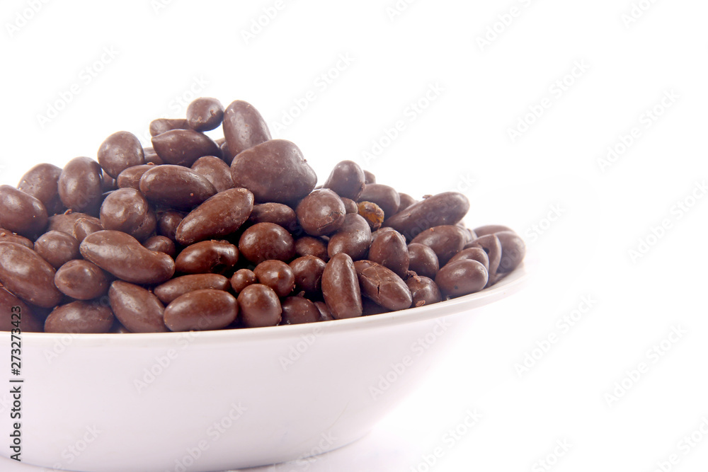 Chocolate almond in bowl