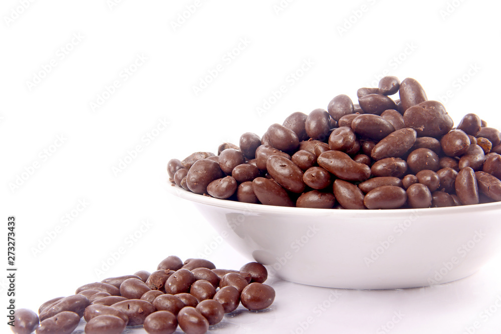 Chocolate almond in bowl Chocolate almond in bowl