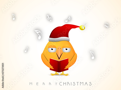 Concept of celebrating Christmas with cartoon.