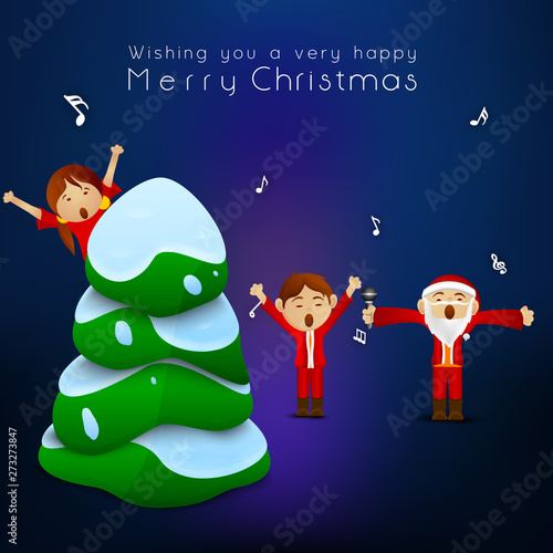 Poster, banner and card for Merry Christmas.
