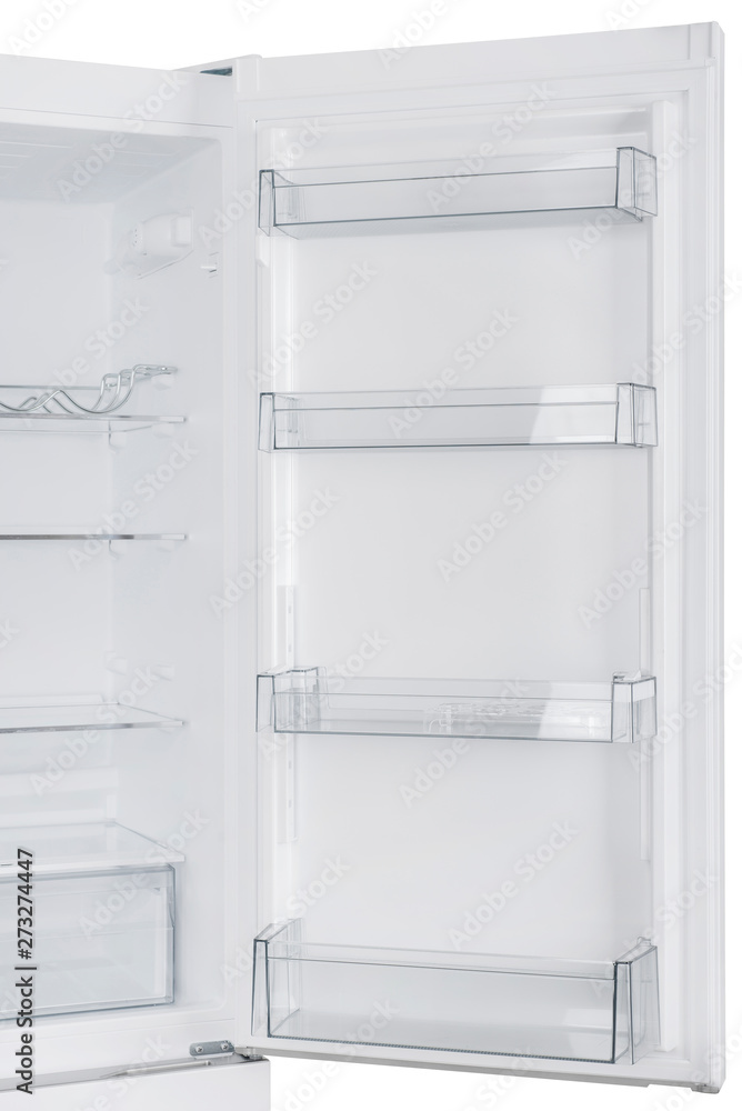 Refrigerator Isolated on White Background. Modern Kitchen and Domestic Major Appliances Refrigerator Isolated on White Background. Modern Kitchen and Domestic Major Appliances