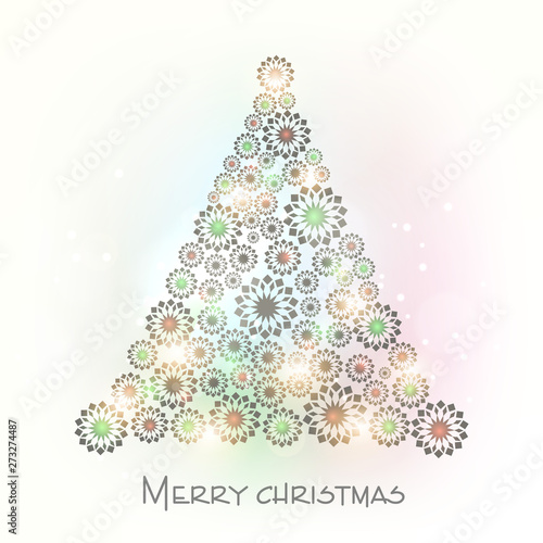 Celebration of Merry Christmas with x-mas tree.